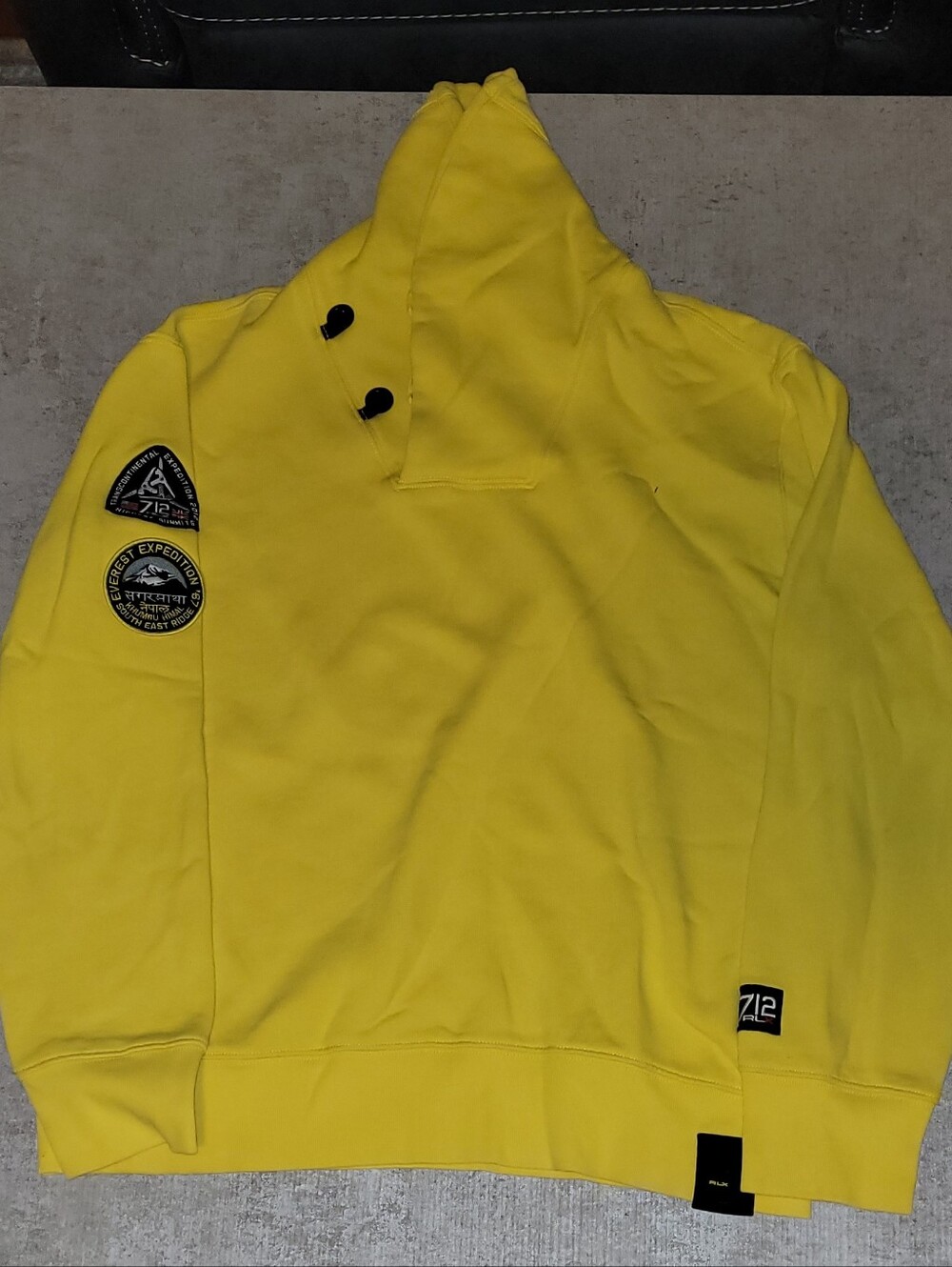 Ralph Lauren (RLX) Bright Neon Yellow Collard Pullover Large